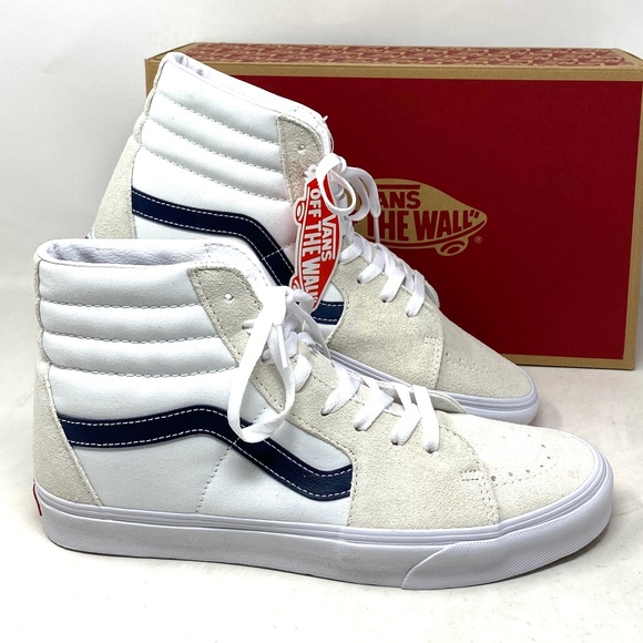 VANS Sk8-Hi Classic Sport Shoes Suede Canvas Sneakers SB White Women VN0A32QG9YG - Picture 1 of 9